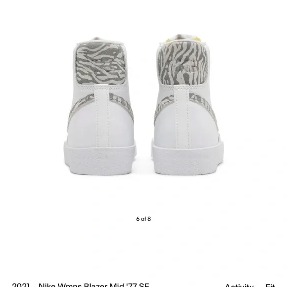 Nike Women’s Blazer Mid '77 Zebra Sneakers Size 8 - Picture 11 of 12